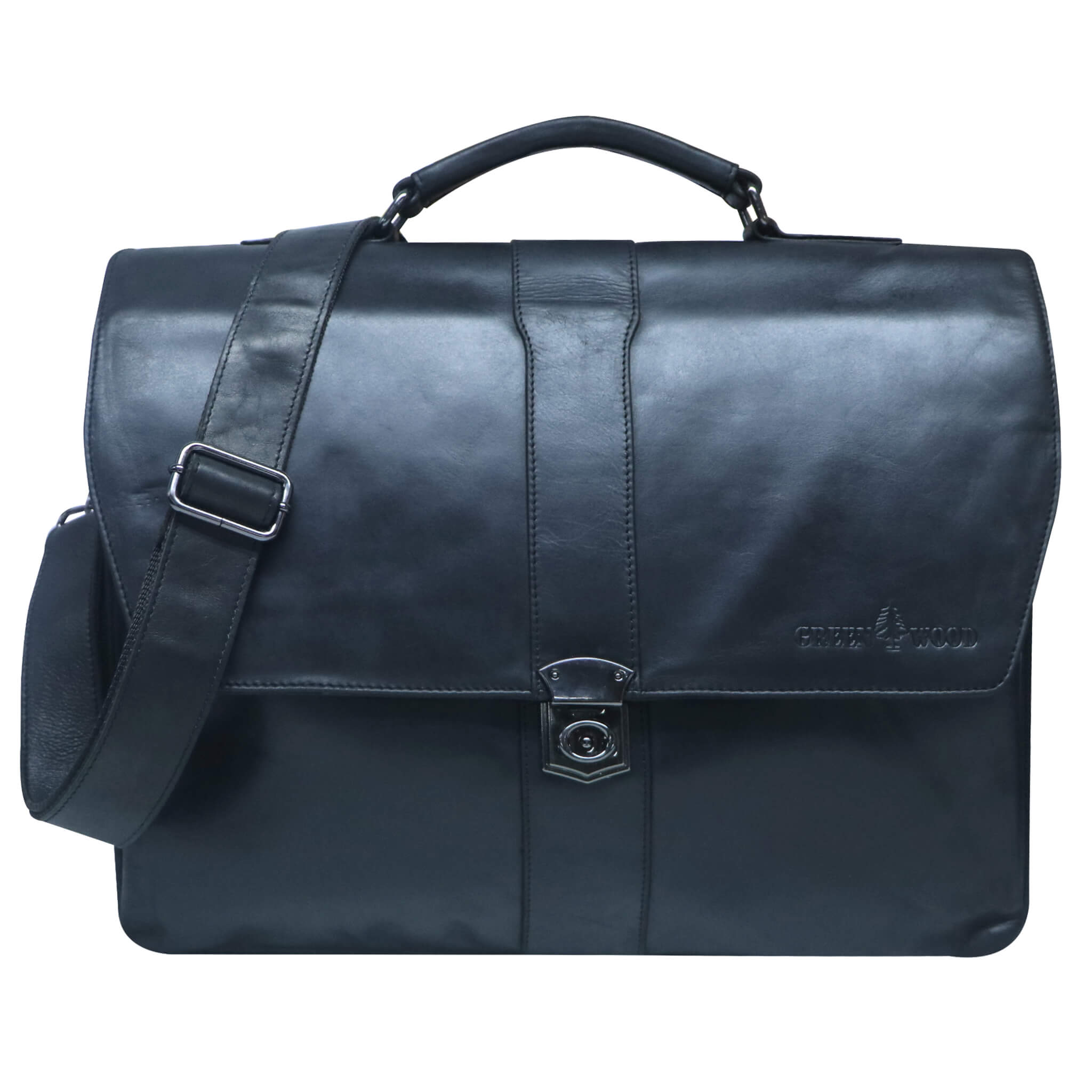 Briefcase herren leder Clearance